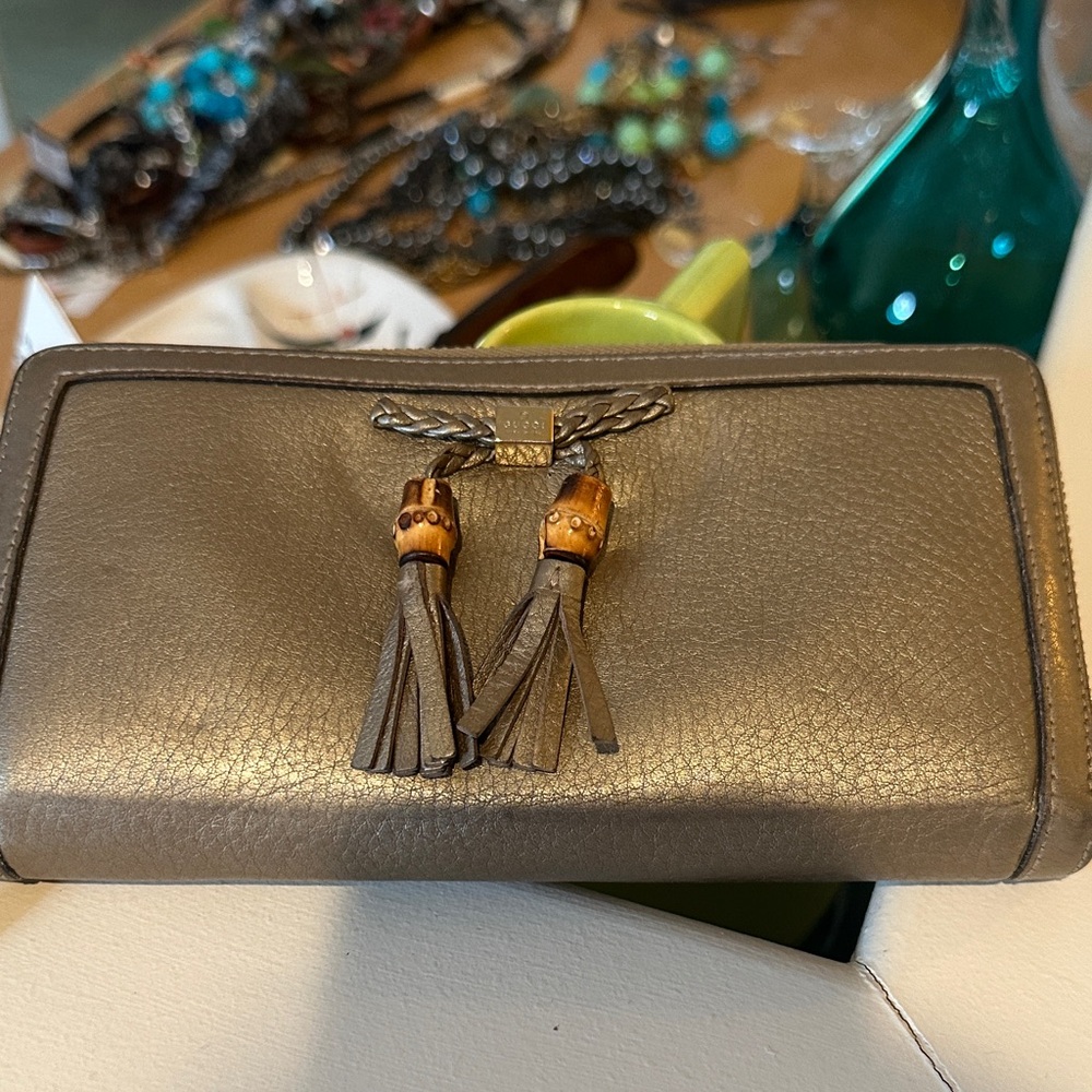 Genuine Gucci Wallet with Tassel Accents